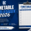 Timetable Familiedagen 2026